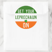 Sticker Rond Joyeuse St. Patrick's Day (Sac)