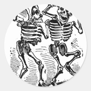 Sticker Rond "Joyeuses Calaveras", le jour des morts au Mexique