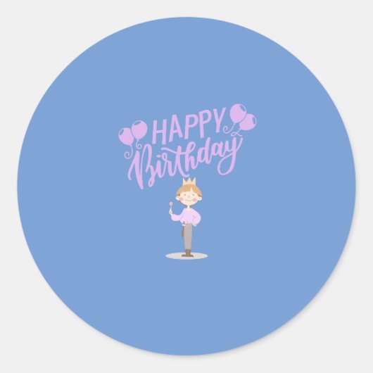 Sticker Rond Joyeuses femmes d'anniversaire conception d'annive (Devant)