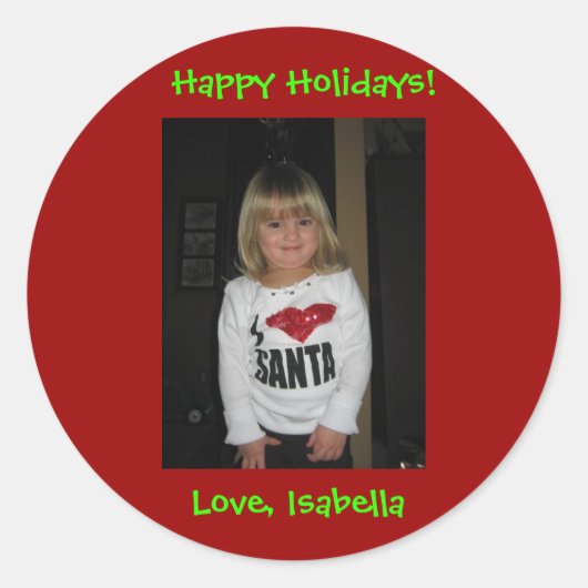 Sticker Rond Joyeuses fêtes ! (Devant)
