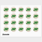 Sticker Rond Joyeuses fêtes (Feuille)