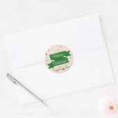 Sticker Rond Joyeuses fêtes (Enveloppe)