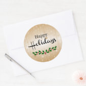 Sticker Rond Joyeuses fêtes (Enveloppe)