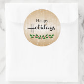 Sticker Rond Joyeuses fêtes (Sac)