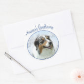 Sticker Rond Joyeuses Fêtes australien (Enveloppe)