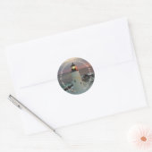 Sticker Rond Joyeuses Fêtes Lighthouse Adresse de retour (Enveloppe)