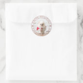 Sticker Rond Joyeuses fêtes Noël Pine Tree Pet photo (Sac)