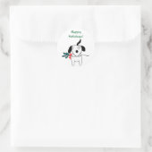 Sticker Rond Joyeuses fêtes ! -Stickers de voeux de vacances (Sac)