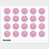 Sticker Rond Joyeuses fleurs et Pois d'anniversaire (Feuille)