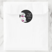 Sticker Rond joyeuses orchidées de la fête des mères (Sac)