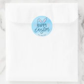 Sticker Rond Joyeuses Oreilles De Lapin De Pâques, Simple (Sac)