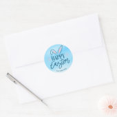 Sticker Rond Joyeuses Oreilles De Lapin De Pâques, Simple (Enveloppe)