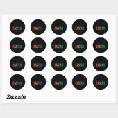 Sticker Rond Joyeuses Pâques (Feuille)