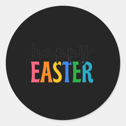 Sticker Rond Joyeuses Pâques (Devant)