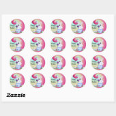 Sticker Rond Joyeuses Pâques (Feuille)