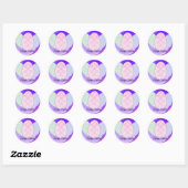 Sticker Rond Joyeuses Pâques (Feuille)