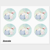 Sticker Rond Joyeuses Pâques (Feuille)