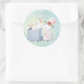 Sticker Rond Joyeuses Pâques (Sac)