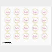 Sticker Rond Joyeuses Pâques (Feuille)