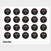 Sticker Rond Joyeuses Pâques aussi empreintes de bébé enceinte (Feuille)