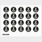 Sticker Rond Joyeuses Pâques Egg Groovy Lapin Enfants  (Feuille)