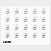 Sticker Rond Joyeuses Pâques, Lapin Sois (Feuille)