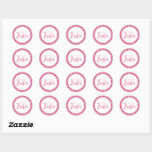 Sticker Rond Joyeuses Pâques Mignonnes (Feuille)