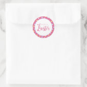 Sticker Rond Joyeuses Pâques Mignonnes (Sac)