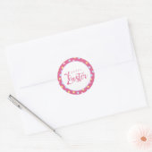 Sticker Rond Joyeuses Pâques Mignonnes (Enveloppe)