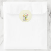 Sticker Rond Joyeuses Pâques pastel mignonnes (Sac)
