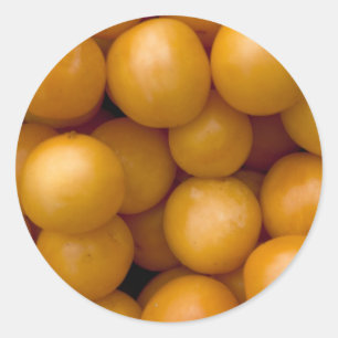 Sticker Rond Joyeuses prunes jaunes