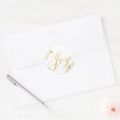 Sticker Rond Joyeuses vacances (Enveloppe)