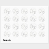Sticker Rond Joyeuses vacances (Feuille)