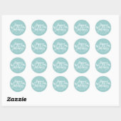 Sticker Rond Joyeuses Vacances Chic Hand Lettré Vacances (Feuille)