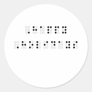 Sticker Rond Joyeuses vacances en braille