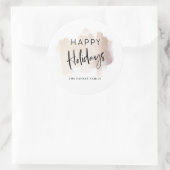 Sticker Rond Joyeuses vacances modernes | Élégant coup de pince (Sac)