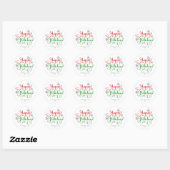 Sticker Rond Joyeuses vacances Script Holiday (Feuille)