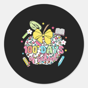 Sticker Rond Joyeux 100 Jours De L'École Smarter Coquette Bow P