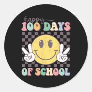 Sticker Rond Joyeux 100 Jours De Smile À L'École Enseignant Gar