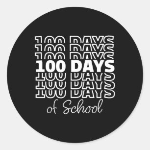Sticker Rond Joyeux 100 Jours D'école 100e Jour D'école Enseign