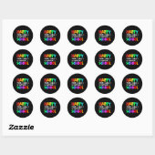 Sticker Rond Joyeux 100 Jours D'École Formule Math Enseignants (Feuille)