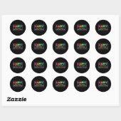 Sticker Rond Joyeux 100 Jours D'École Math Amusant Tee Pour Mat (Feuille)