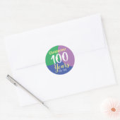 Sticker Rond Joyeux 100e anniversaire (Enveloppe)