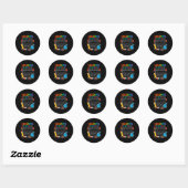 Sticker Rond Joyeux 100e jour d'école Conception d'élève, 100 j (Feuille)