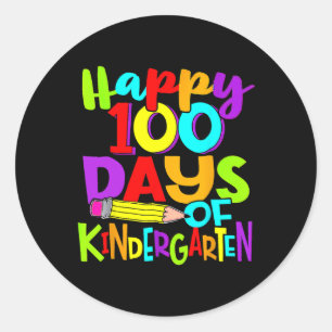 Sticker Rond Joyeux 100E Jour D'Enfance 100 Jours D'École