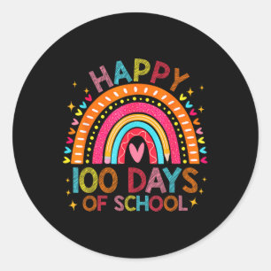 Sticker Rond Joyeux 100ème Jour De L'École 100 Jours Enseignant