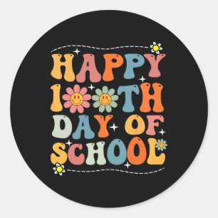 Sticker Rond Joyeux 100ème Jour D'Enseignants Étudiants 100 Da