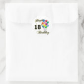 Sticker Rond Joyeux 18e anniversaire cadeaux (Sac)