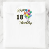 Sticker Rond Joyeux 18e anniversaire cadeaux (Sac)