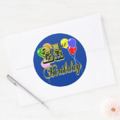 Sticker Rond Joyeux 21e anniversaire de marchandises (Enveloppe)